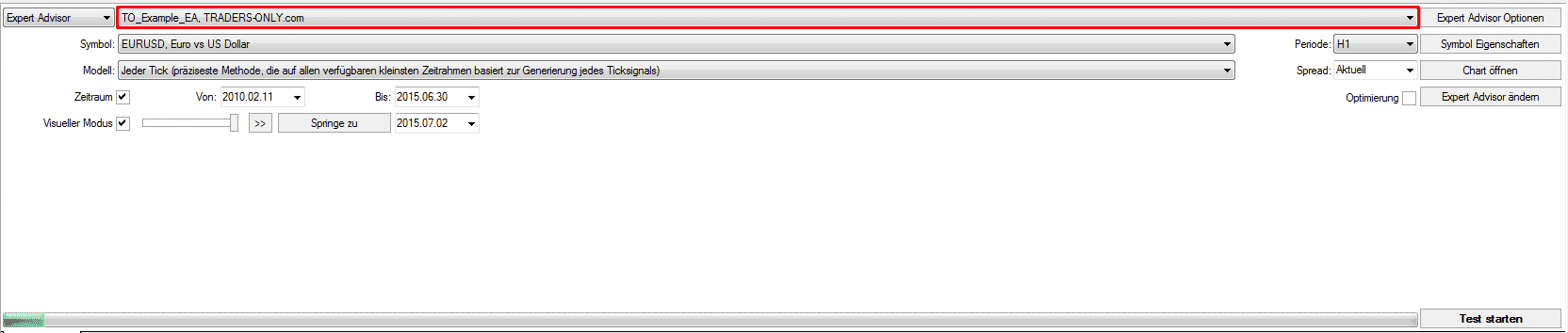MetaTrader Strategietester